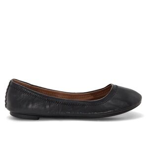 NWOT Lucky Brand Emmie Black Leather Flats